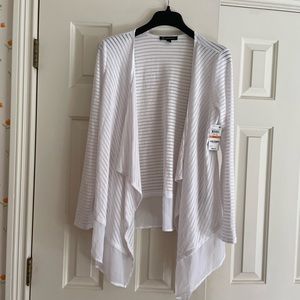 INC International Concepts White Cardigan